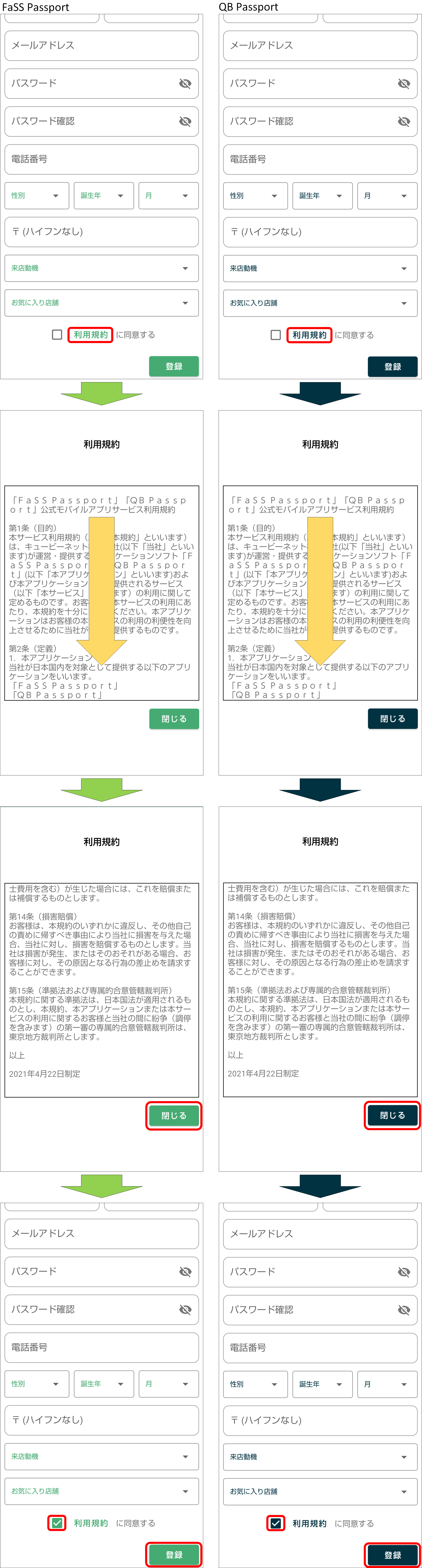 利用規約の確認・登録方法 – キュービーネット株式会社